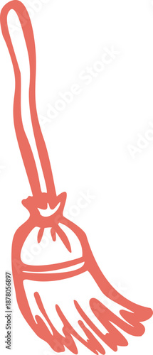 Hand Drawn Broomstick Doodle