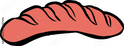 Hand Drawn Bread Roll Doodle