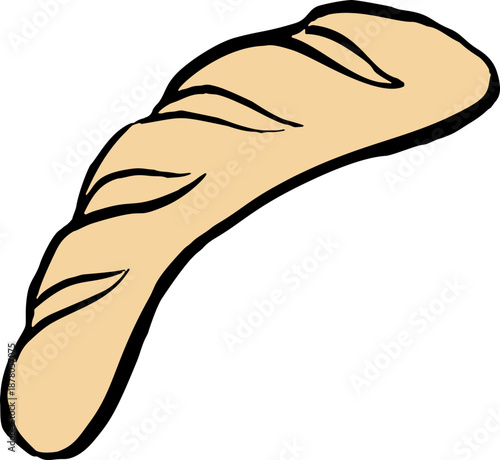 Hand Drawn Baguette Loaf