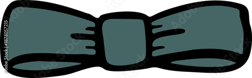 Doodle Bow Tie Hand Drawn