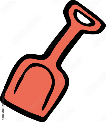Sand Shovel Hand Drawn Doodle