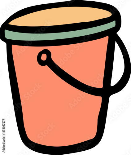 Doodle Bucket Hand Drawn