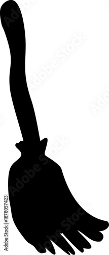 Witch's Broom Silhouette Icon