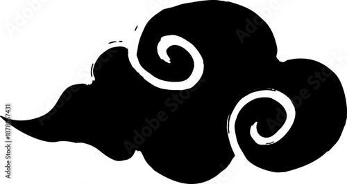 Japanese Cloud Brush Stroke