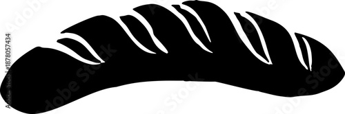Croissant Silhouette Hand Drawn