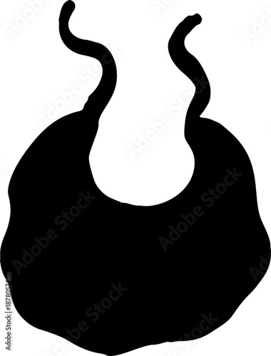 Hand Drawn Baby Bib Silhouette
