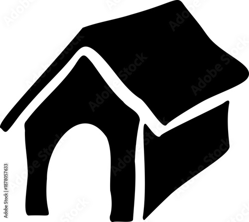 Hand Drawn Dog House Icon