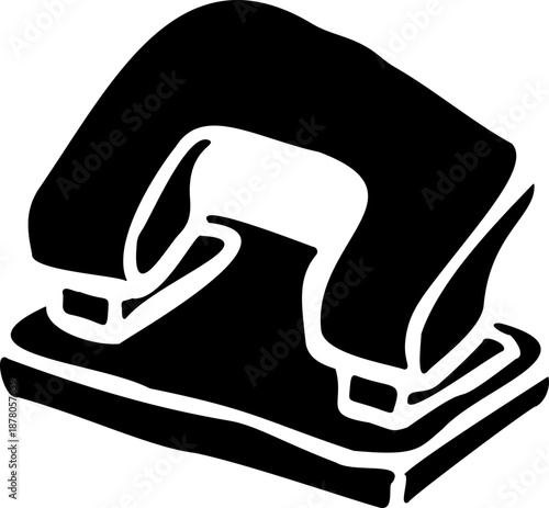 Hole Puncher Hand Drawn Stencil