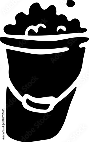 Soapy Bucket Stencil Icon