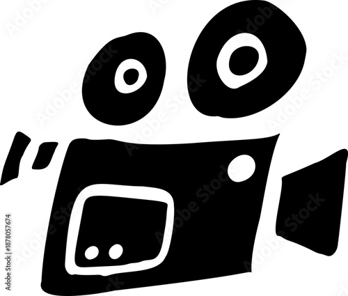 Hand Drawn Movie Camera Doodle