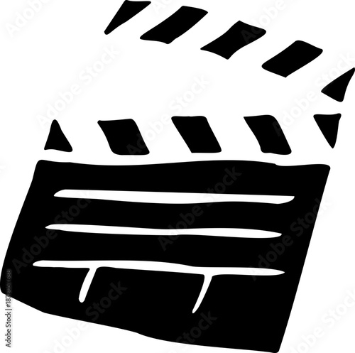 Movie Clapperboard Hand Drawn