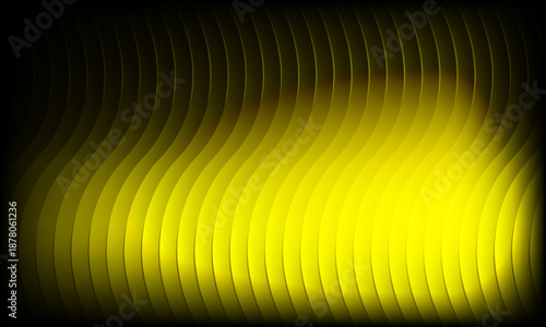 A mesmerizing display of radiant lines, cascading in harmonious waves, illuminating the scene with a vibrant blend of golden and deep shadows.