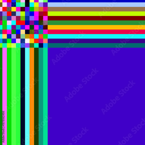 Abstract Pixel Color Grid Background Hybrid Pixel Grid Pattern