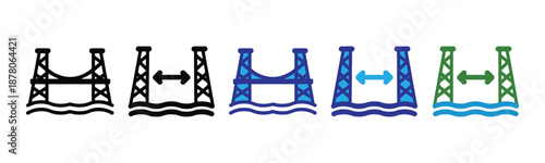 Vector illustration icon collection of various bra types in different colors