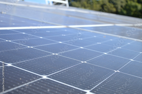 Obraz na płótnie solar panels on a roof