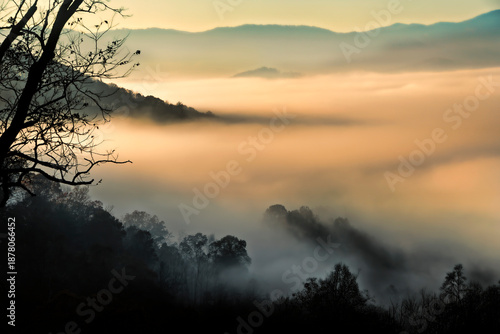 Photos Sunset on the Blue Ridge Mountains, Maggie Valley, North Carolina