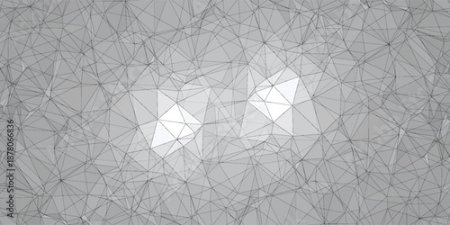 Monochromatic Low Poly Geometric Background in Shades of Gray and White Keywords: low poly, geometric, background, abstract, pattern, monochromatic, grayscale, triangulation, polygon