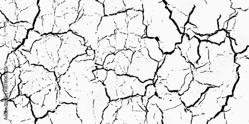 The texture of the cracks. The cracks grunge background. Texture Vector.. Cracked ground. Structure of cracks. Cracks in the texture of dry soil surface.