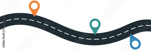 road map and route infographic template, isolated layout for navigation, directions, and route planning, including streets and path symbols for travel, logistics, and urban design