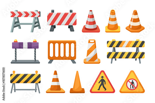 Construction Safety Equipment Set for Road Work and Traffic