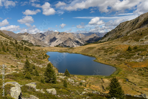 Lac de Cristol in the Cerces Massif near Col du Granon, Hautes-Alpes, France