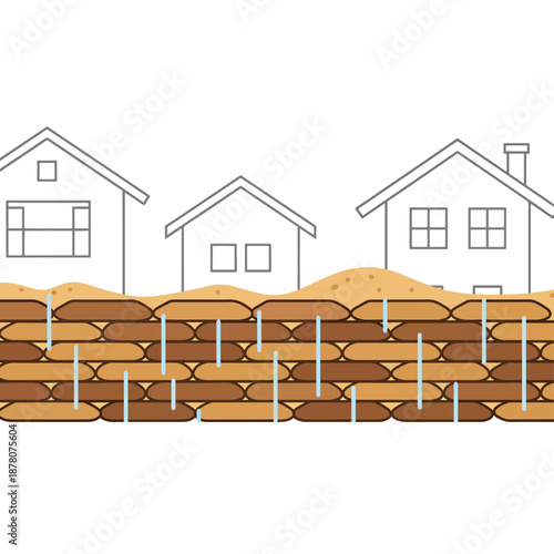 Retaining Wall Construction Near Houses