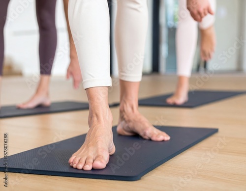 Yoga Class Feet on Mats