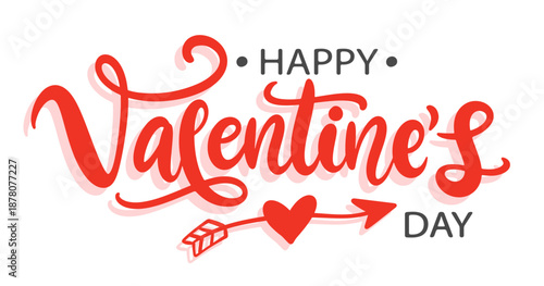 Happy Valentines Day typography vector lettering