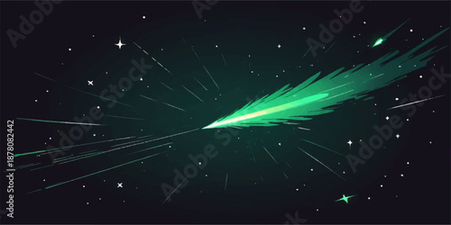 An abstract blue space background features a bright energy explosion with glowing stars and vector light flares illuminating a dark cosmic sky design for an artistic science wallpaper