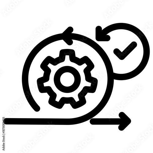 Agile and teamwork symbol - Agile, teamwork and project management icon symbol