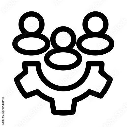 Agile and teamwork symbol - Agile, teamwork and project management icon symbol