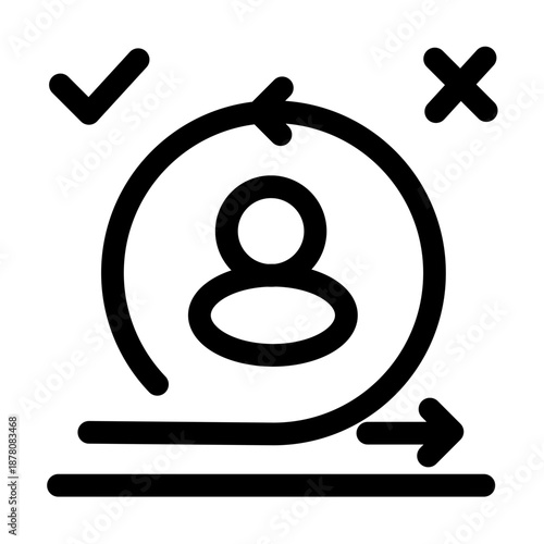 Agile and teamwork symbol - Agile, teamwork and project management icon symbol