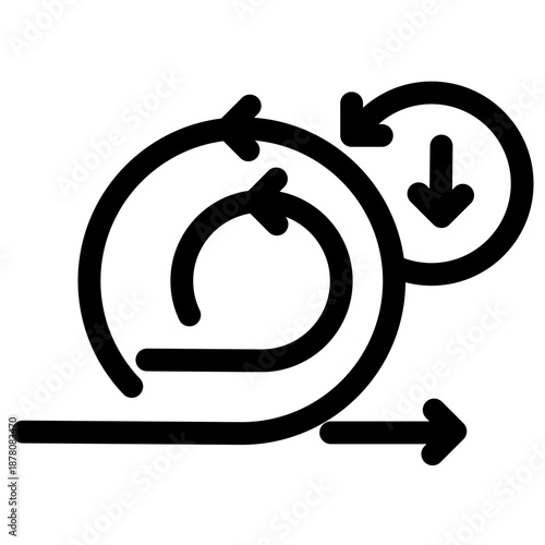 Agile and teamwork symbol - Agile, teamwork and project management icon symbol