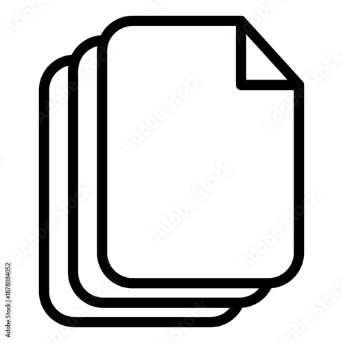 Multiple Files Stack Vector Illustration