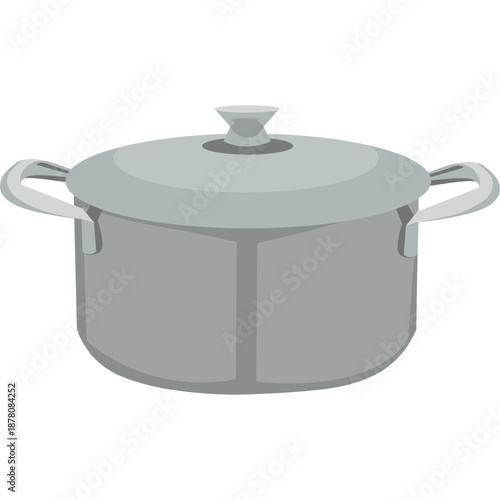 Metal pan vector icon isolated on white