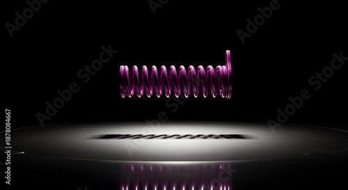Floating Purple Helix Spring Illustration