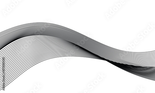 Smooth abstract ribbon curves forming refined motion design