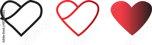 The power of love interconnected hearts symbolize affection and devotion