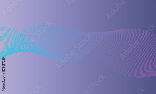 Modern abstract ribbons conveying motion and refined design