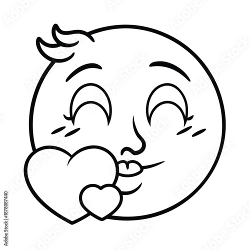 blowing kiss emoji style