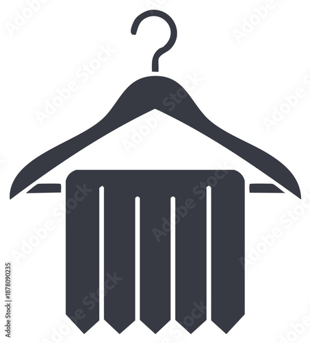 Towel or cloth hanging on a clothes hanger vector illustration