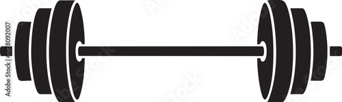 Dumbbell or dumbells weight training equipment flat vector icon for exercise apps and websites	
