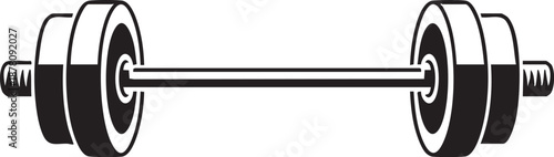 Dumbbell or dumbells weight training equipment flat vector icon for exercise apps and websites	
