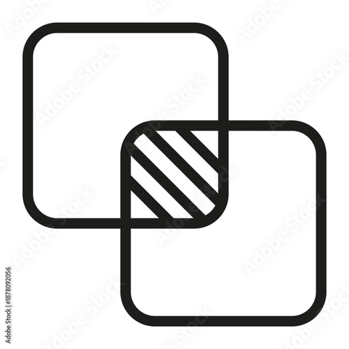 Overlapping Shape Intersection Vector Illustration