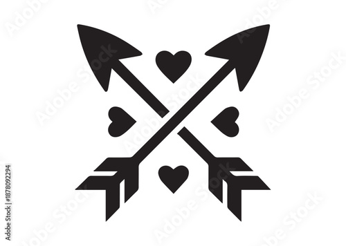 Cupid Arrow icon, Cupid Arrow solid vector
