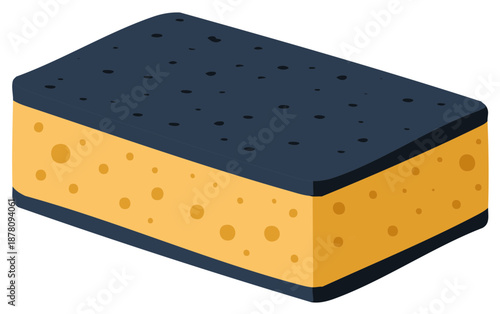 Isometric Dessert Treat with Cookie and Creamy Filling Illustration