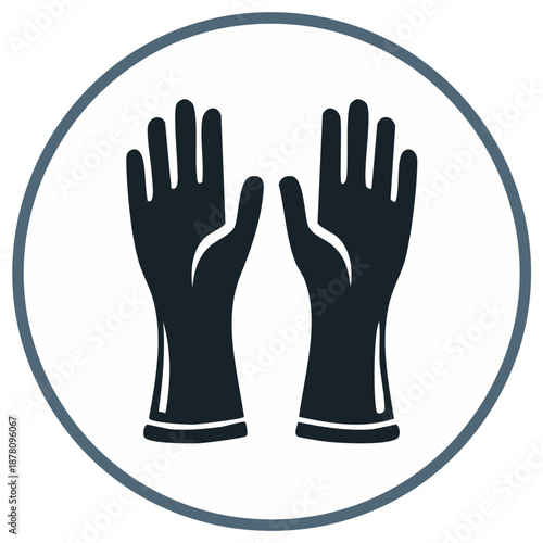 Protective Gloves Icon Illustration Safety Equipment Clothing Graphic Element