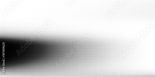 Halftone gradient. Dotted gradient, smooth dots spraying and halftones dot background seamless horizontal geometric pattern vector template set