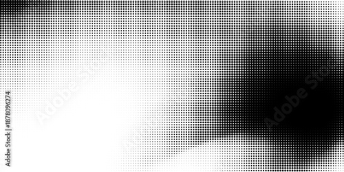 Halftone gradient. Dotted gradient, smooth dots spraying and halftones dot background seamless horizontal geometric pattern vector template set