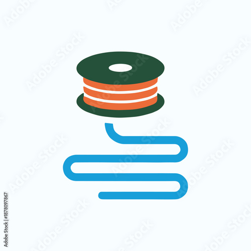 Cable icon logo flat vector design